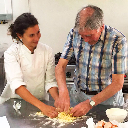 Lección de preparación de pasta italiana 