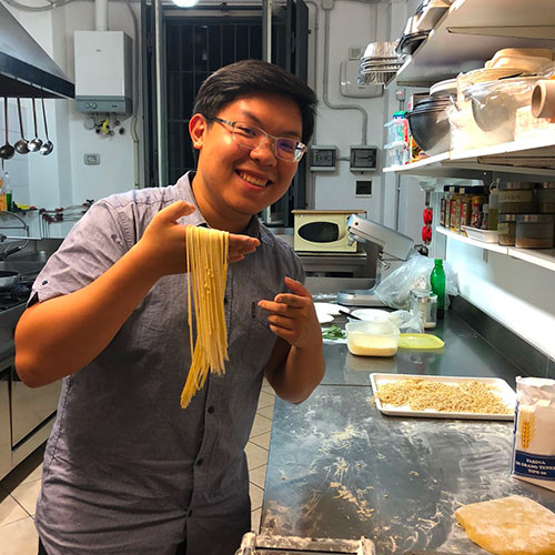 Italian cuisine lesson about making pasta