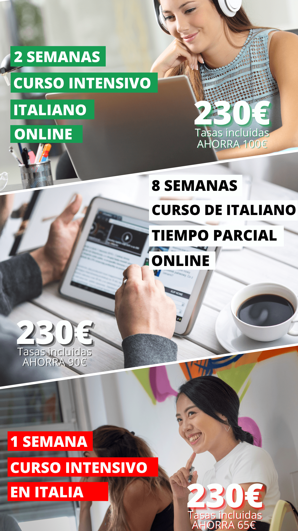 Oferta de viernes negro para estudiar italiano online y en Italia 