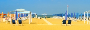 Aprender italiano en la playa, en Viareggio, Toscana