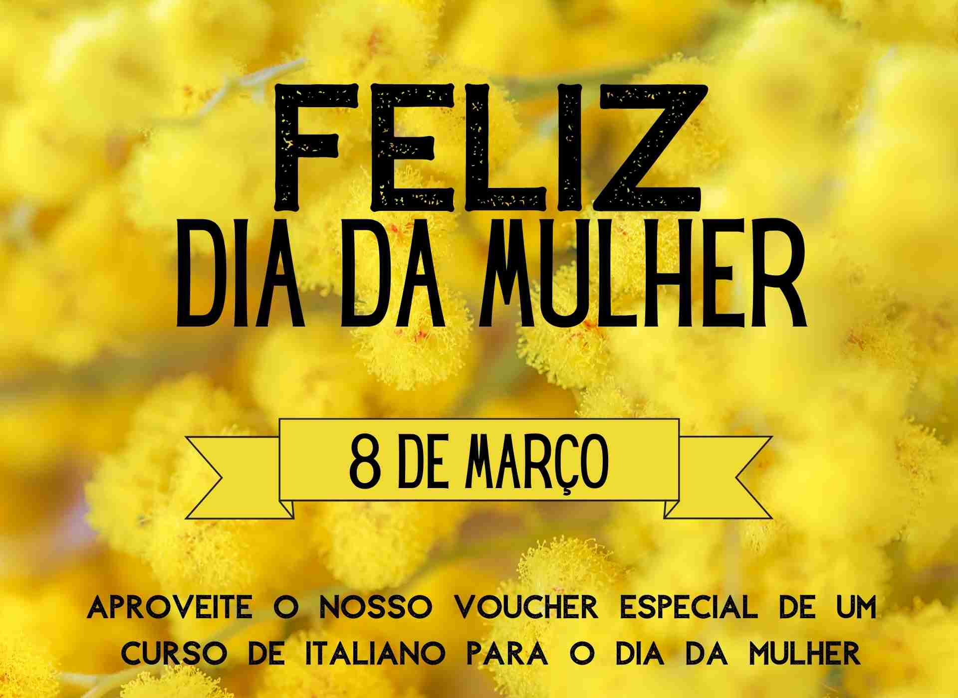 Voucher do curso de italiano para o Dia da Mulher