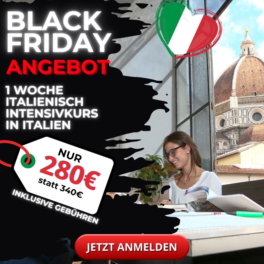 Black Friday Angebot zum Italienischlernen in Italien