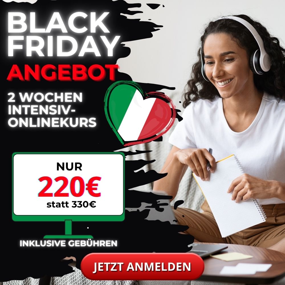Black Friday Angebot für Online-Italienischkurse