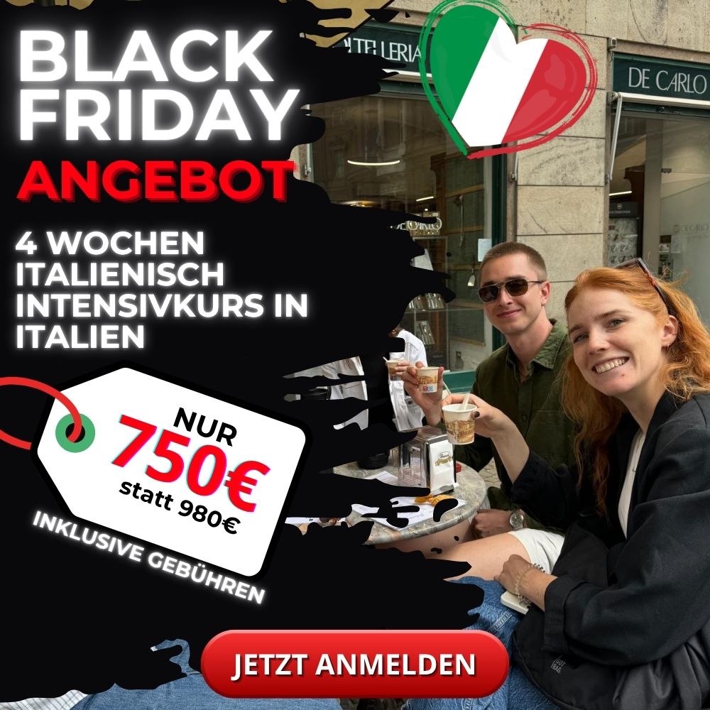 Black Friday Angebot zum Italienischlernen in Italien