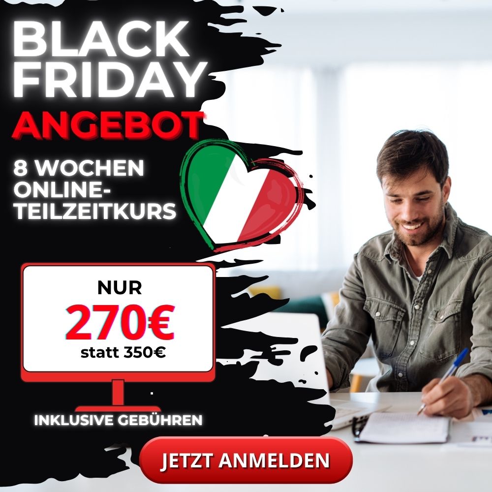 Black Friday Angebot für Online-Italienischkurse
