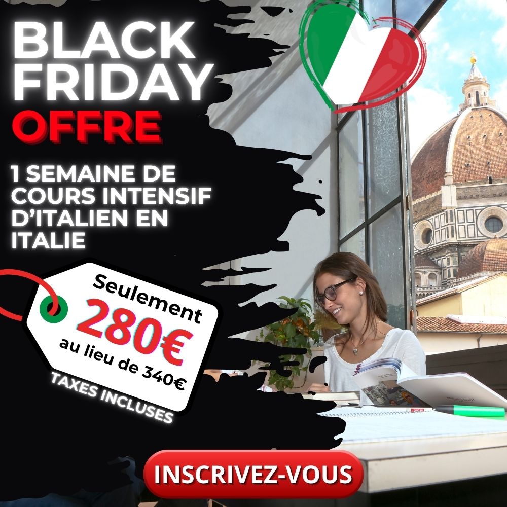Offre Black Friday pour étudier l'italien en Italie