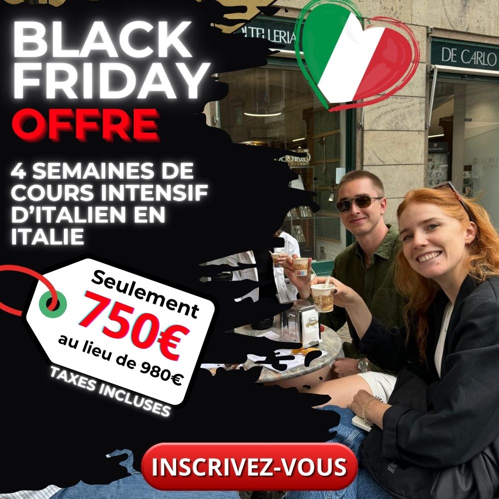 Offre Black Friday pour étudier l'italien en Italie