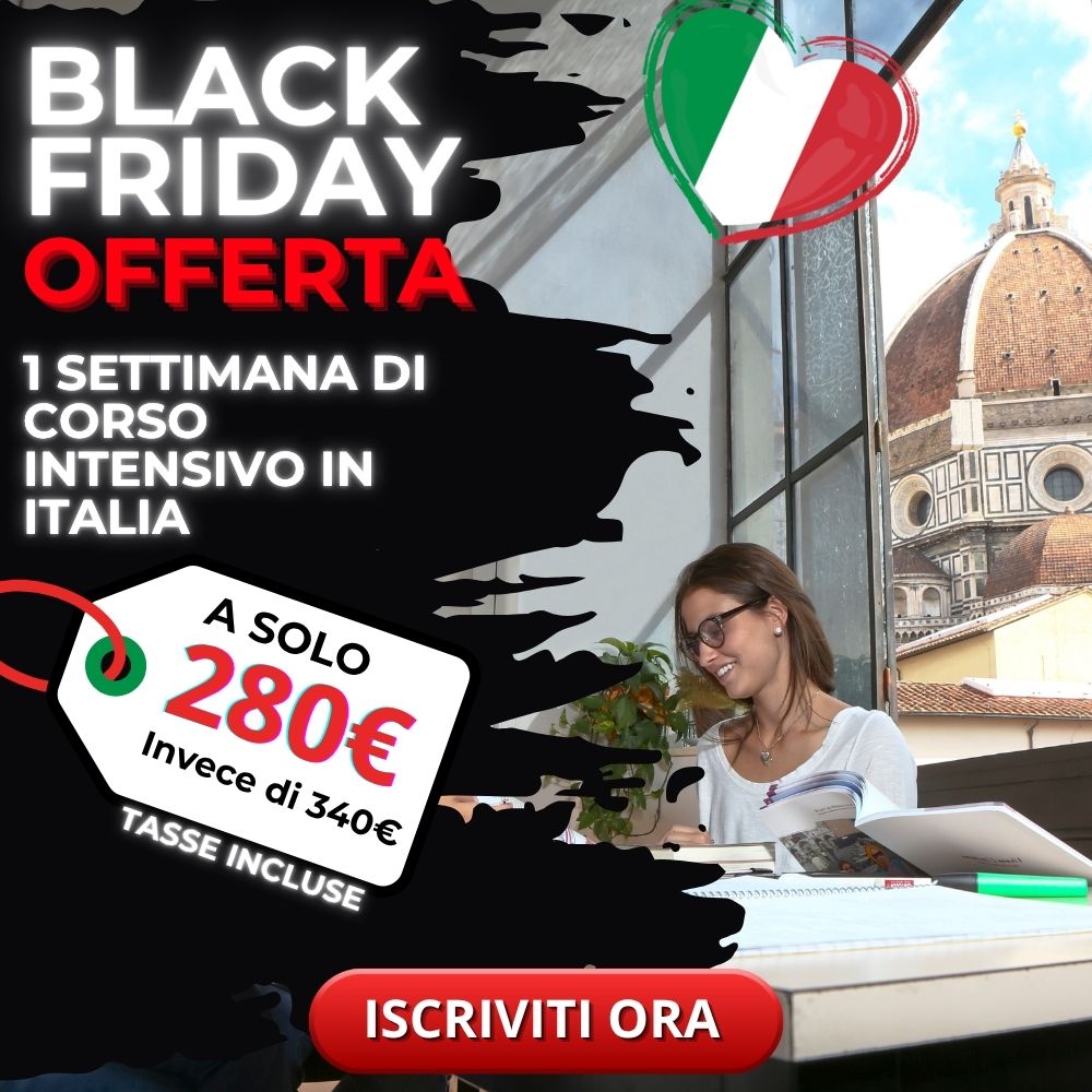Offerta Black Friday per studiare italiano in Italia 1 settimana