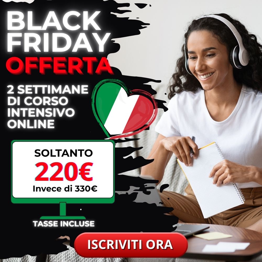 Offerta Black Friday per imparare l'italiano online