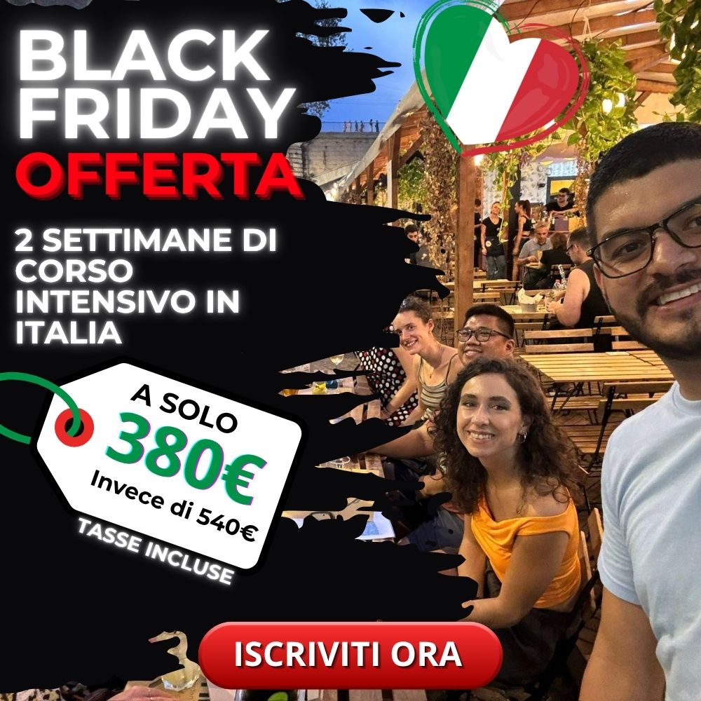 Offerta Black Friday per studiare italiano in Italia 2 settimane