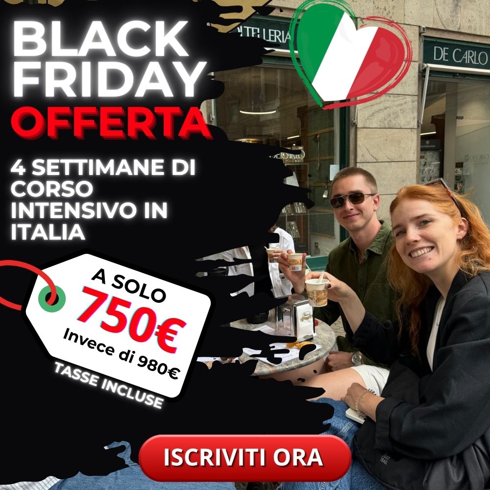 Offerta Black Friday per studiare italiano in Italia 4 settimane