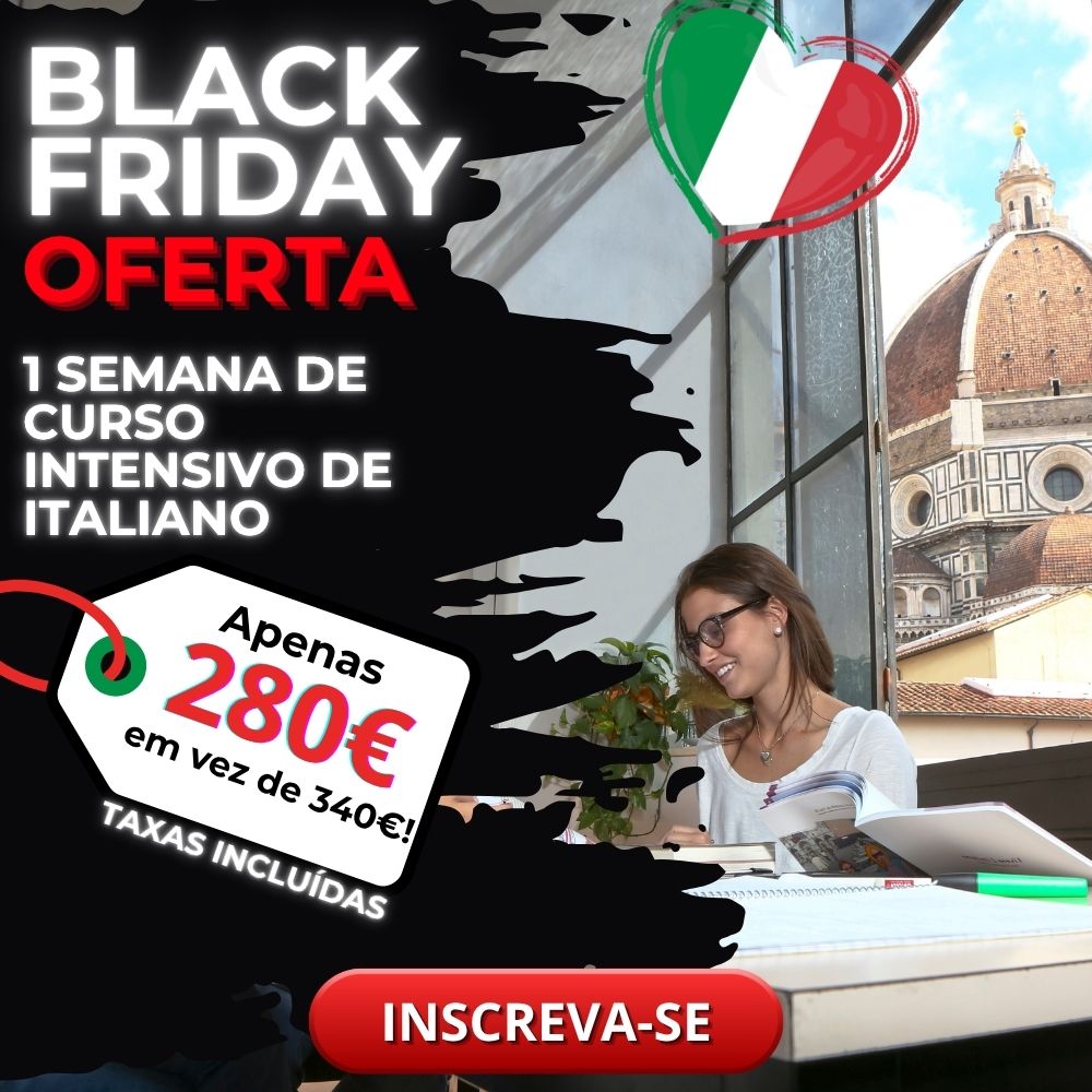 Oferta da Black Friday para estudar italiano na Itália
