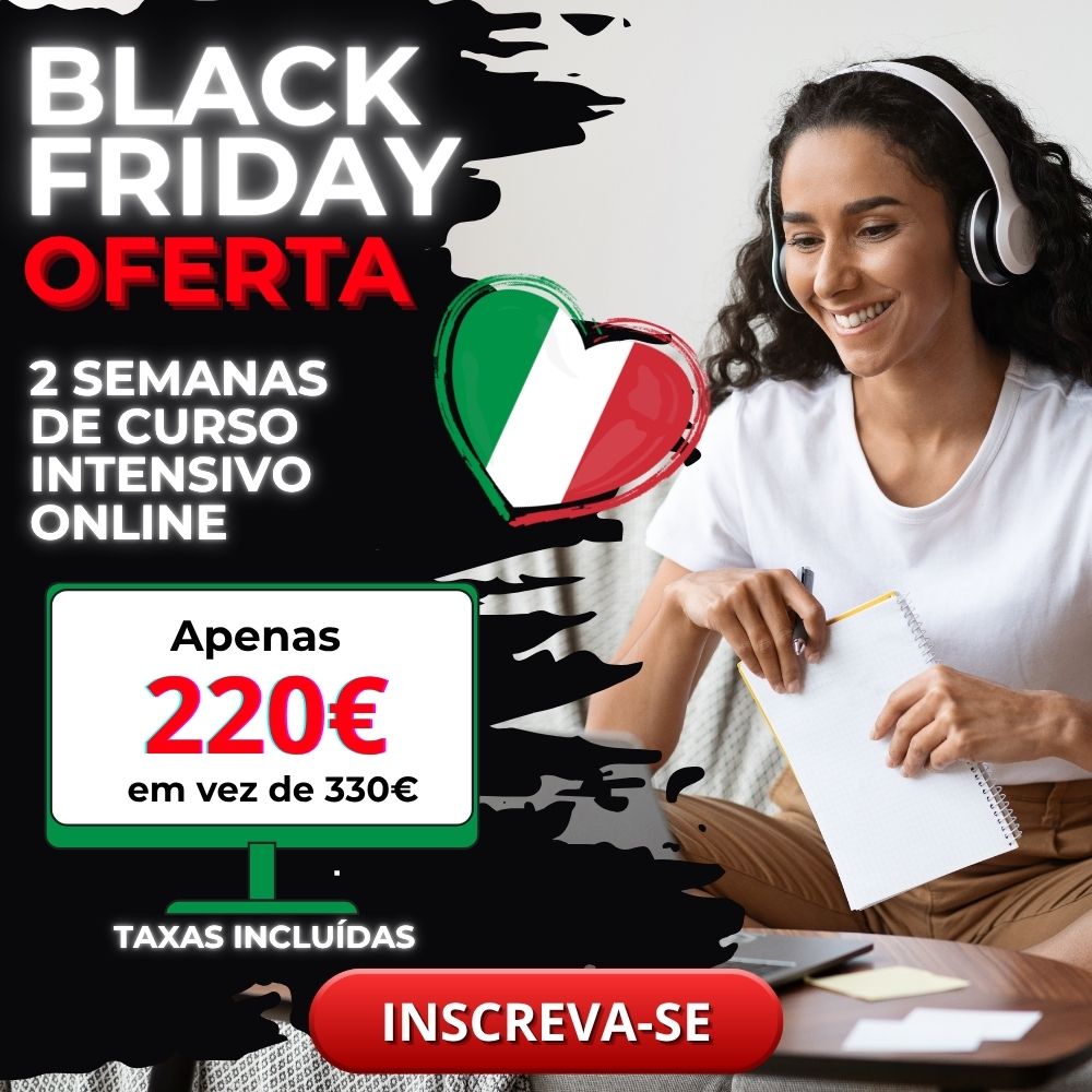 Oferta da Black Friday para estudar italiano online