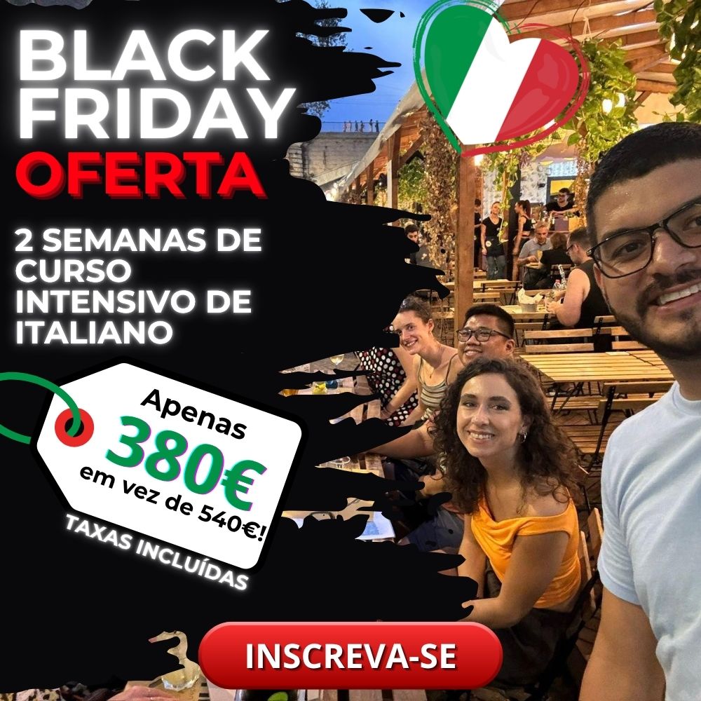 Oferta da Black Friday para estudar italiano na Itália
