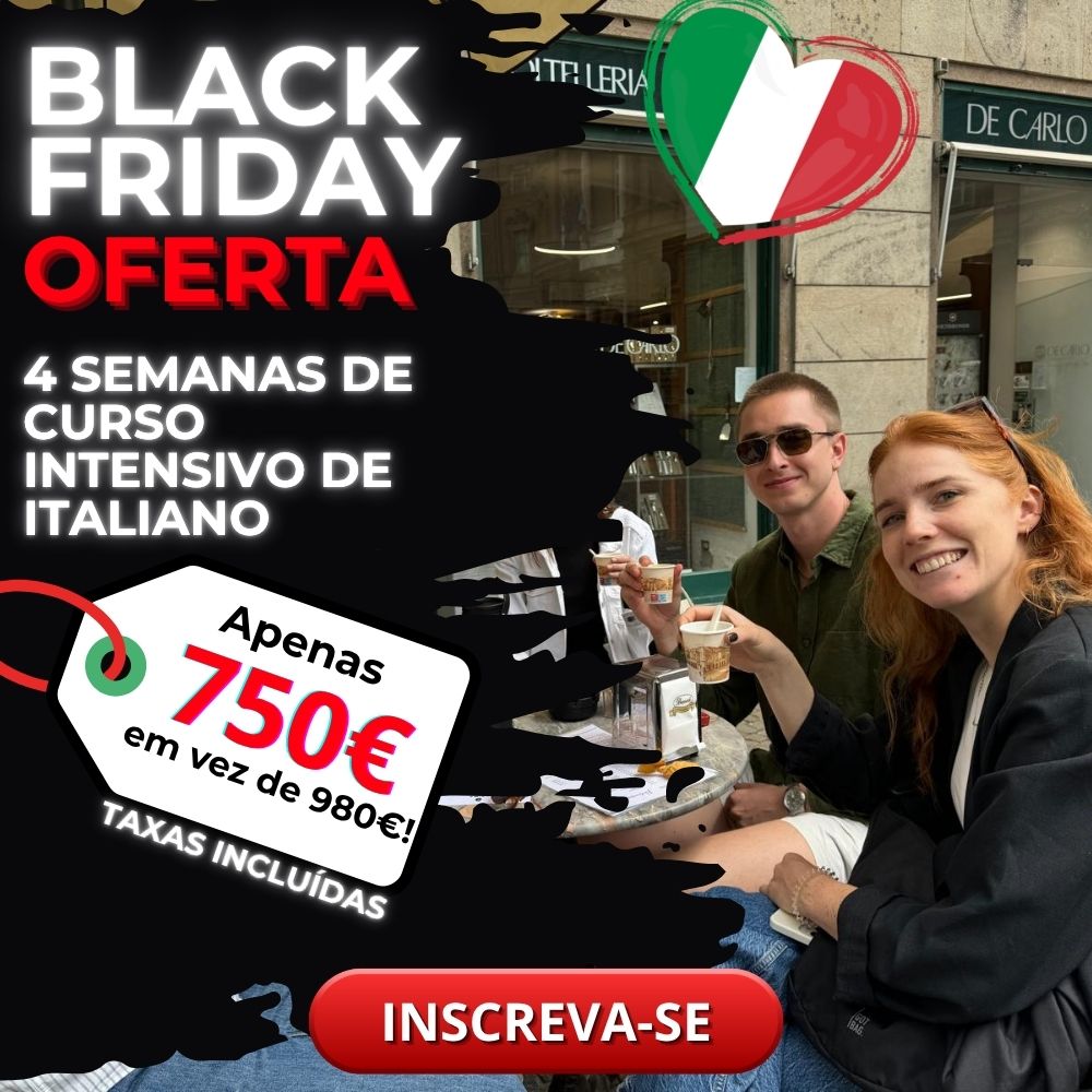 Oferta da Black Friday para estudar italiano na Itália