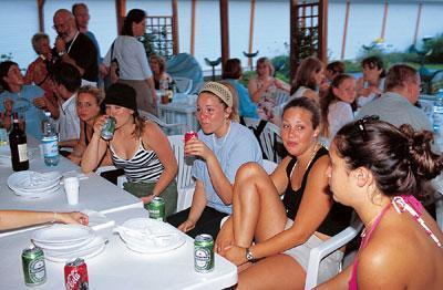 Spaghetti party in Viareggio