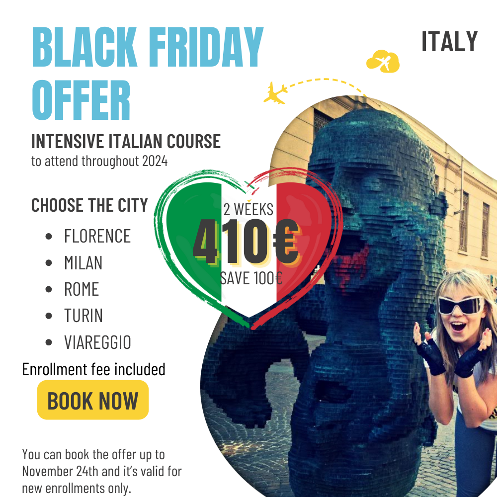 Italian language course in Italy with Black Friday deal