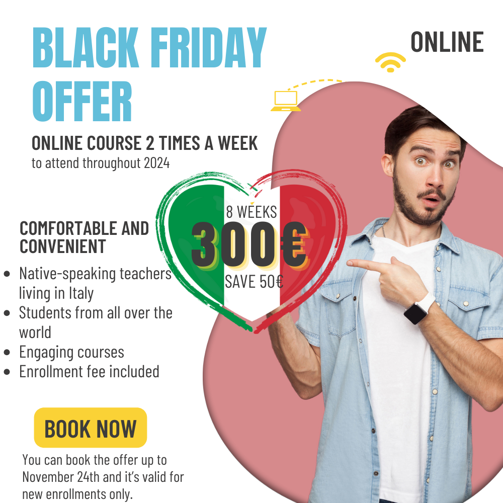 Italian language course online with Black Friday offer