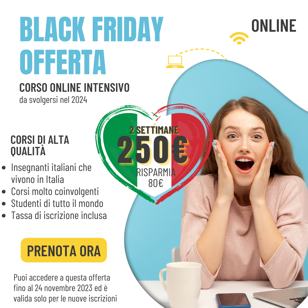 Offerta Black friday per studiare italiano online