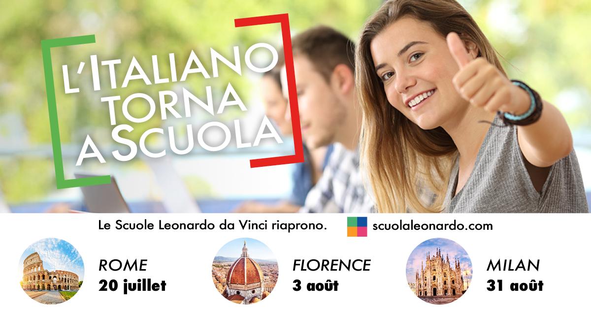 LES ÉCOLES LEONARDO RÉOUVRENT: De juillet à août nos classes réouvrent !