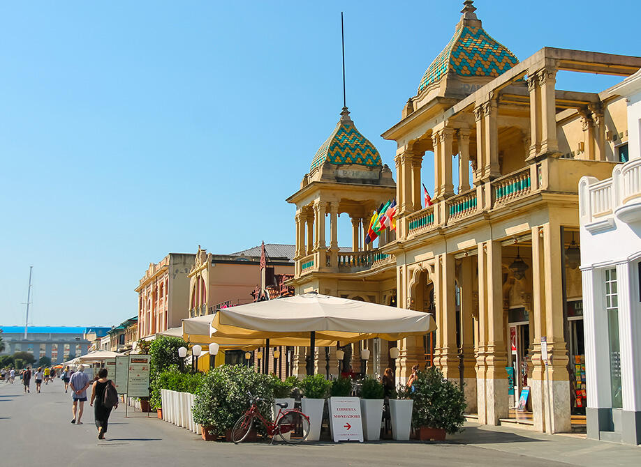 A cidade de Viareggio e Versilia
